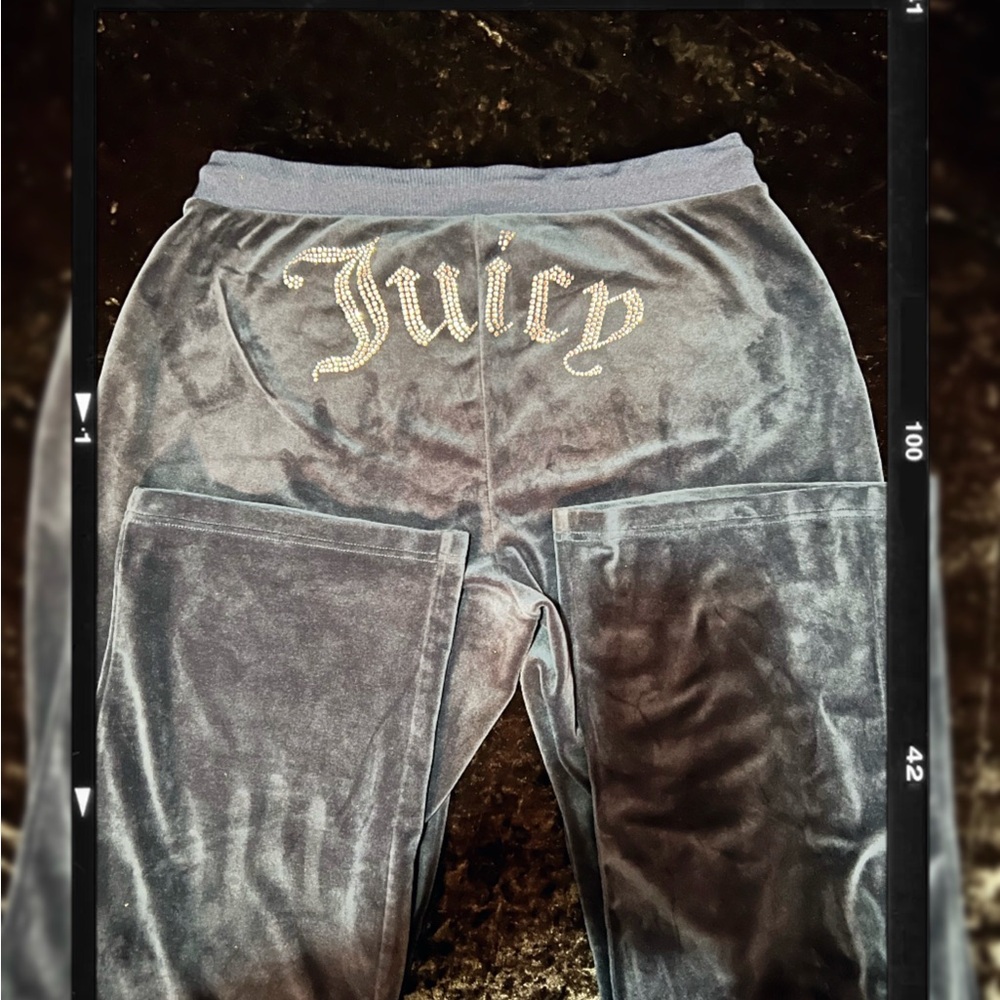 Juicy Couture Dark Blue Velour Track Pants